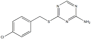 4-[(4-chlorobenzyl)thio]-1,3,5-triazin-2-amine 구조식 이미지