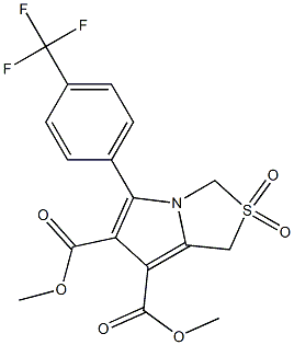 dimethyl 2,2-dioxo-5-[4-(trifluoromethyl)phenyl]-2,3-dihydro-1H-2lambda~6~-pyrrolo[1,2-c][1,3]thiazole-6,7-dicarboxylate Structure