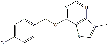 4-[(4-chlorobenzyl)thio]-7-methylthieno[3,2-d]pyrimidine 구조식 이미지