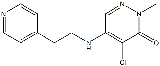 4-chloro-2-methyl-5-{[2-(4-pyridyl)ethyl]amino}-2,3-dihydropyridazin-3-one 구조식 이미지