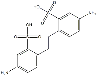 5-amino-2-[4-amino-2-(hydroxysulfonyl)styryl]benzene-1-sulfonic acid 구조식 이미지