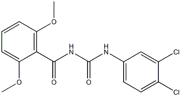 N-(3,4-dichlorophenyl)-N'-(2,6-dimethoxybenzoyl)urea 구조식 이미지