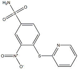 3-nitro-4-(2-pyridylthio)benzene-1-sulfonamide Structure