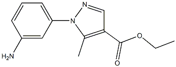 ethyl 1-(3-aminophenyl)-5-methyl-1H-pyrazole-4-carboxylate 구조식 이미지