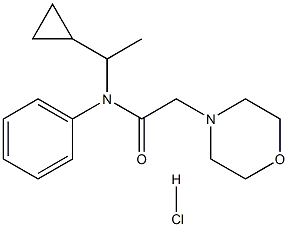 N-(1-cyclopropylethyl)-2-morpholino-N-phenylacetamide hydrachloride 구조식 이미지