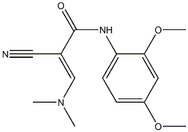 N1-(2,4-dimethoxyphenyl)-2-cyano-3-(dimethylamino)acrylamide 구조식 이미지