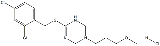 6-[(2,4-dichlorobenzyl)thio]-3-(3-methoxypropyl)-1,2,3,4-tetrahydro-1,3,5-triazine hydrochloride 구조식 이미지