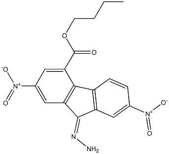 butyl 9-hydrazono-2,7-dinitro-9H-fluorene-4-carboxylate 구조식 이미지