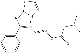 5-({[(3-methylbutanoyl)oxy]imino}methyl)-6-phenylimidazo[2,1-b][1,3]thiazole Structure