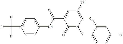 5-chloro-1-(2,4-dichlorobenzyl)-2-oxo-N-[4-(trifluoromethyl)phenyl]-1,2-dihydro-3-pyridinecarboxamide Structure