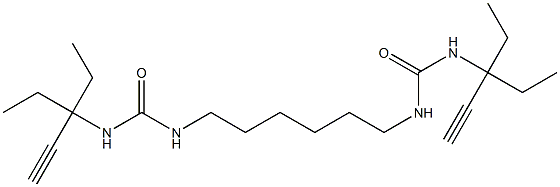 N-(1,1-diethylprop-2-ynyl)-N'-[6-({[(1,1-diethylprop-2-ynyl)amino]carbonyl}amino)hexyl]urea Structure