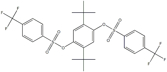 2,5-di(tert-butyl)-4-({[4-(trifluoromethyl)phenyl]sulfonyl}oxy)phenyl 4-(trifluoromethyl)benzene-1-sulfonate Structure