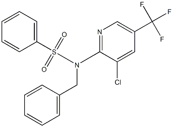 N1-benzyl-N1-[3-chloro-5-(trifluoromethyl)-2-pyridyl]benzene-1-sulfonamide 구조식 이미지