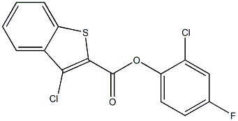 2-chloro-4-fluorophenyl 3-chlorobenzo[b]thiophene-2-carboxylate Structure