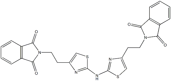 2-{2-[2-({4-[2-(1,3-dioxo-1,3-dihydro-2H-isoindol-2-yl)ethyl]-1,3-thiazol-2-yl}amino)-1,3-thiazol-4-yl]ethyl}-1H-isoindole-1,3(2H)-dione 구조식 이미지