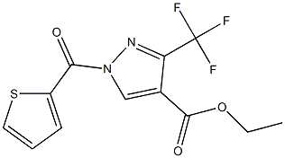 ethyl 1-(2-thienylcarbonyl)-3-(trifluoromethyl)-1H-pyrazole-4-carboxylate Structure