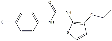 N-(4-chlorophenyl)-N'-(3-ethoxy-2-thienyl)urea 구조식 이미지