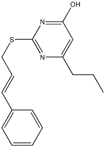 2-(cinnamylthio)-6-propylpyrimidin-4-ol Structure