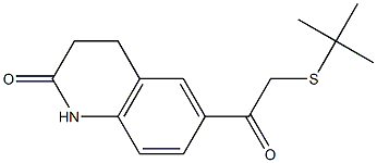 6-[2-(tert-butylthio)acetyl]-1,2,3,4-tetrahydroquinolin-2-one 구조식 이미지