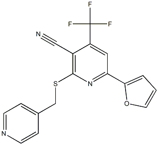 6-(2-furyl)-2-[(4-pyridinylmethyl)sulfanyl]-4-(trifluoromethyl)nicotinonitrile 구조식 이미지