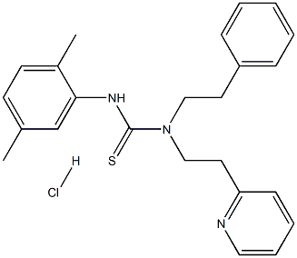 N'-(2,5-dimethylphenyl)-N-phenethyl-N-[2-(2-pyridyl)ethyl]thiourea hydrochloride Structure