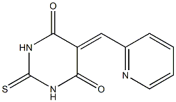 5-(2-pyridylmethylidene)-2-thioxohexahydropyrimidine-4,6-dione 구조식 이미지