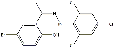 1-(5-bromo-2-hydroxyphenyl)ethan-1-one 1-(2,4,6-trichlorophenyl)hydrazone Structure