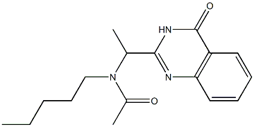 N-[1-(4-oxo-3,4-dihydro-2-quinazolinyl)ethyl]-N-pentylacetamide 구조식 이미지