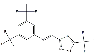 3-[3,5-di(trifluoromethyl)styryl]-5-(trifluoromethyl)-1,2,4-oxadiazole 구조식 이미지