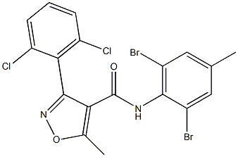 N4-(2,6-dibromo-4-methylphenyl)-3-(2,6-dichlorophenyl)-5-methylisoxazole-4- carboxamide 구조식 이미지