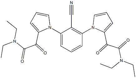 2-[1-(2-cyano-3-{2-[2-(diethylamino)-2-oxoacetyl]-1H-pyrrol-1-yl}phenyl)-1H-pyrrol-2-yl]-N,N-diethyl-2-oxoacetamide 구조식 이미지