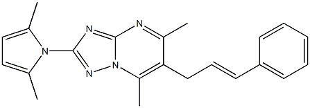 2-(2,5-dimethyl-1H-pyrrol-1-yl)-5,7-dimethyl-6-[(E)-3-phenyl-2-propenyl][1,2,4]triazolo[1,5-a]pyrimidine Structure