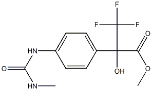 methyl 3,3,3-trifluoro-2-hydroxy-2-(4-{[(methylamino)carbonyl]amino}phenyl)propanoate 구조식 이미지
