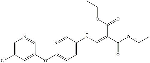 diethyl 2-[({6-[(5-chloro-3-pyridyl)oxy]-3-pyridyl}amino)methylidene]malonate 구조식 이미지