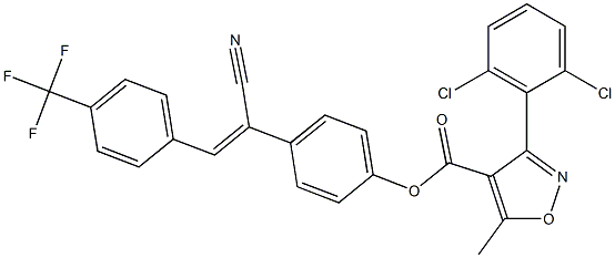 4-{1-cyano-2-[4-(trifluoromethyl)phenyl]vinyl}phenyl 3-(2,6-dichlorophenyl)-5-methylisoxazole-4-carboxylate Structure