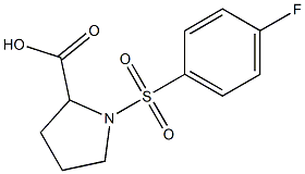 1-[(4-fluorophenyl)sulfonyl]pyrrolidine-2-carboxylic acid 구조식 이미지