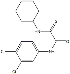 2-(cyclohexylamino)-N-(3,4-dichlorophenyl)-2-thioxoacetamide 구조식 이미지