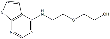2-{[2-(thieno[2,3-d]pyrimidin-4-ylamino)ethyl]thio}ethan-1-ol 구조식 이미지