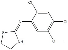 N-(2,4-dichloro-5-methoxyphenyl)-N-(1,3-thiazolan-2-yliden)amine 구조식 이미지