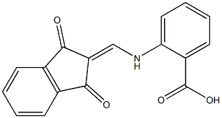 2-{[(1,3-dioxo-1,3-dihydro-2H-inden-2-yliden)methyl]amino}benzenecarboxylic acid Structure