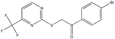 1-(4-bromophenyl)-2-{[4-(trifluoromethyl)pyrimidin-2-yl]thio}ethan-1-one 구조식 이미지