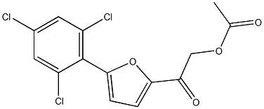 2-oxo-2-[5-(2,4,6-trichlorophenyl)-2-furyl]ethyl acetate 구조식 이미지