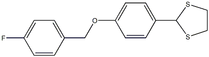 2-{4-[(4-fluorobenzyl)oxy]phenyl}-1,3-dithiolane Structure