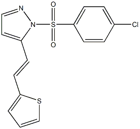 1-[(4-chlorophenyl)sulfonyl]-5-[2-(2-thienyl)vinyl]-1H-pyrazole Structure