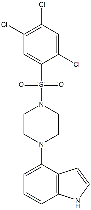 4-{4-[(2,4,5-trichlorophenyl)sulfonyl]piperazino}-1H-indole Structure