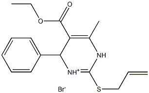 2-(allylthio)-5-(ethoxycarbonyl)-6-methyl-4-phenyl-1,4-dihydropyrimidin-3-i um bromide 구조식 이미지