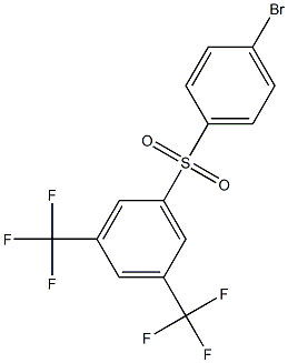 1-[(4-bromophenyl)sulfonyl]-3,5-di(trifluoromethyl)benzene 구조식 이미지