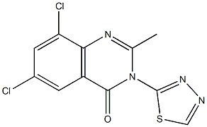 6,8-dichloro-2-methyl-3-(1,3,4-thiadiazol-2-yl)-4(3H)-quinazolinone Structure