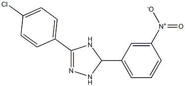 3-(4-chlorophenyl)-5-(3-nitrophenyl)-4,5-dihydro-1H-1,2,4-triazole 구조식 이미지