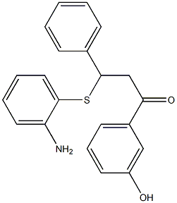 3-[(2-aminophenyl)thio]-1-(3-hydroxyphenyl)-3-phenylpropan-1-one Structure